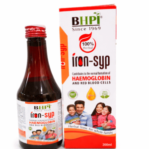“BHPI Iron-Syp – 100% Herbal Tonic for Healthy Haemoglobin & Red Blood Cells” (200ml)