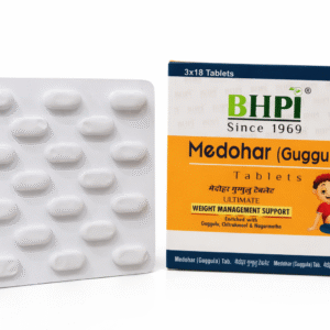 BHPI Medohar (Guggula) Ayurvedic Tablets for Weight Management Support (3×18 Tablets)