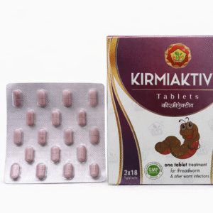 BHPI Kirmiaktive Tablets – Effective Ayurvedic Support for Intestinal Worm Control (3×18 Tablets)