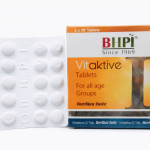 BHPI Vitaktive Tablets – Daily Vitamin D Support for All Age Groups (3×20 Tablets)