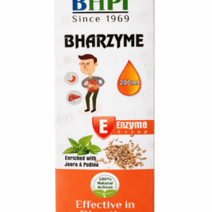 BHPI Bharzyme Enzyme Syrup with Jeera & Pudina for Digestion & Liver Support (200 ml)