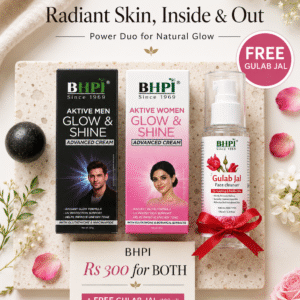 BHPI Glow & Shine Combo for Men & Women + FREE Gulab Jal Face Cleanser | Radiant Skin Care Combo | ₹300 Only